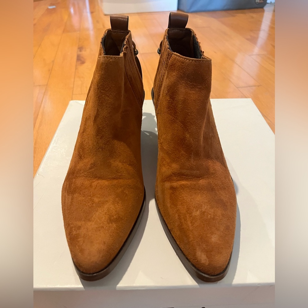 Women's Tan Suede Ankle Boots
